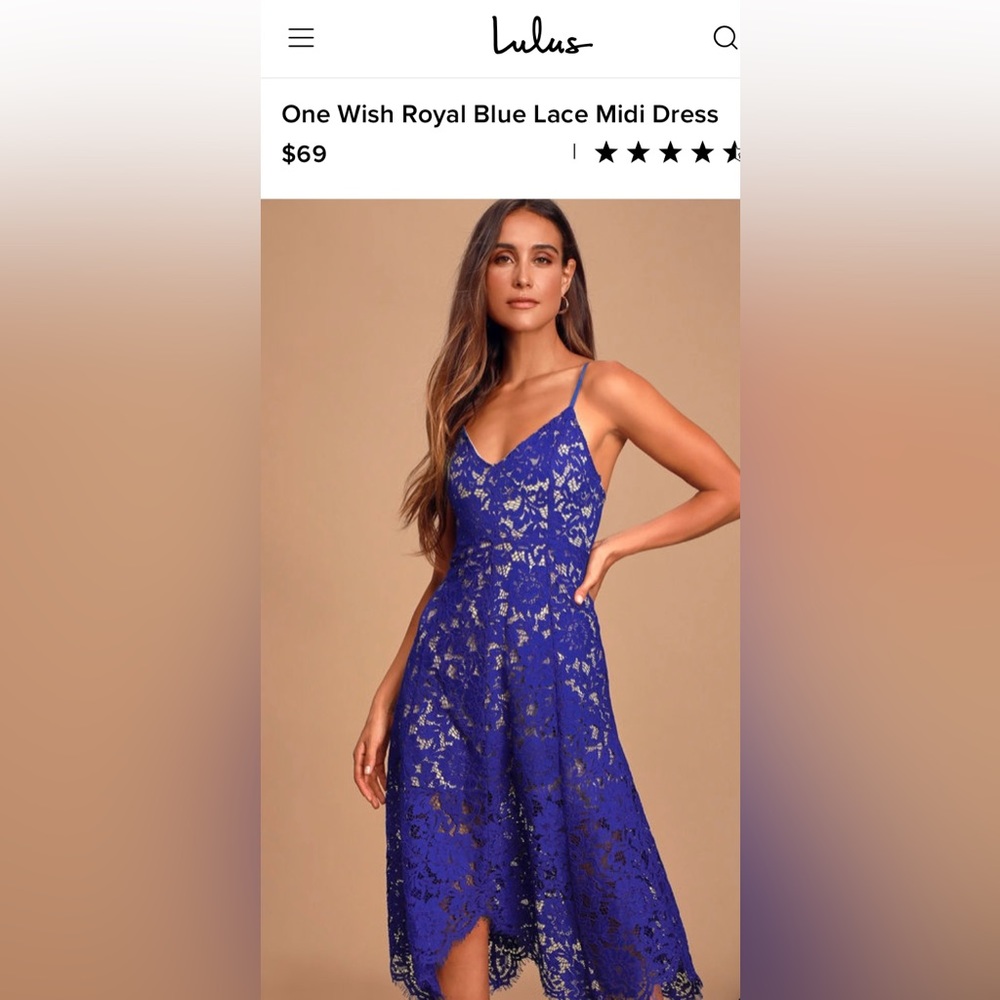 New with tags, blue cocktail dress